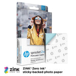 HP Sprocket Photo Paper for Sprocket Portable Photo Printer, (2x3-inch), Sticky-Backed 50 sheets