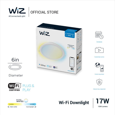 WiZ Wi-Fi Downlight TW/17W RD6" D150/827-65 12/1CT
