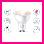 Wiz WiFi & Bluetooth Smart LED Bulb Wi-Fi BLE 50W GU10 922-65 RGB 1PF/6 Bulb